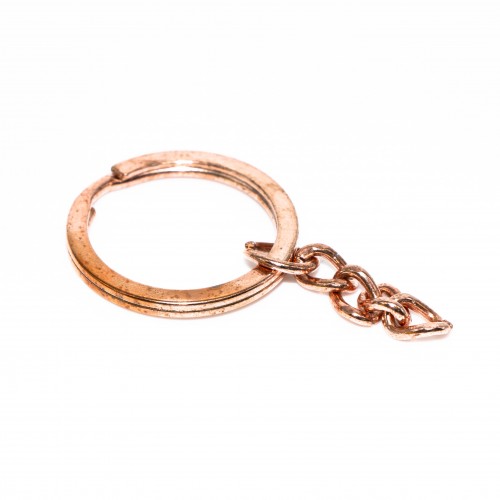 Основа для брелока, красное золото 25мм, с дефектами